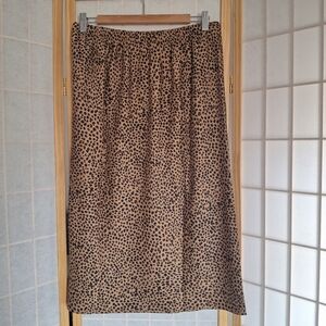 J.Crew Leopard Midi Skirt, Size M